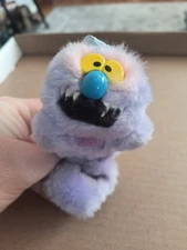 Vintage 1986 Tara Toys Purple Kuddlee Uglee Plush My Pet Monster bracelet.