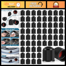Tire Valve Stem Caps - 1500 Black Plastic Caps For Cars Bikes More