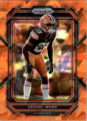 2022 Panini Prizm Prizms Orange Ice #73 Denzel Ward - FB