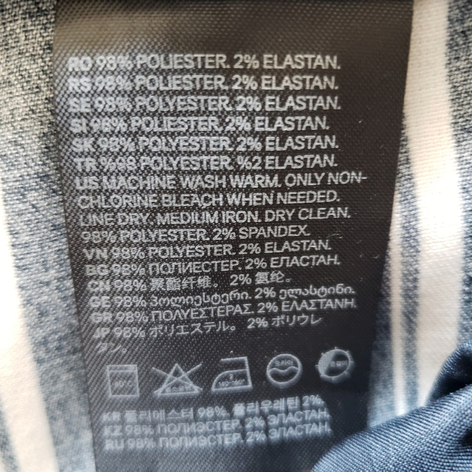 NEW Paperbag High Rise Belted Striped Ankle Pants by H&M Size 6 Navy Blue White thumbnail 12