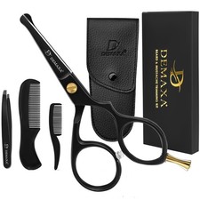 Premium 4.2 Blunt Tip Professional Mustache Scissors Beard Scissors for Men w...