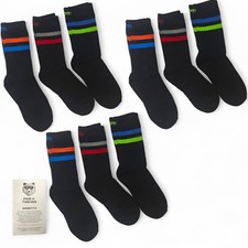 Pair Of Thieves Good Fits Kids Crew Sock 9 Pairs Black Shoe Size 10T - 3C