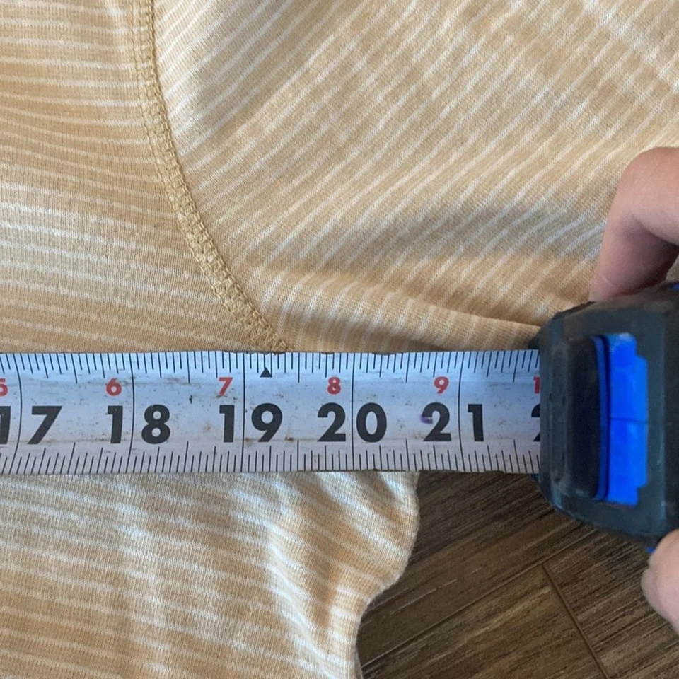 2 Camisetas Hombre J.crew Rayas Manga Larga Algodón Azul Marino y Beige Talla M Informal Preparación Foto 4 de 4