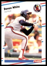Devon White 1988 Fleer #506 Angels MLB READ FREE SHIPPING AutographDen