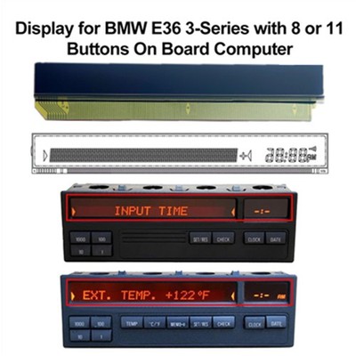 Display für BMW 3er E36 92-99 mit 8 oder 11 Tasten Bordcomputer OBC 62136913864