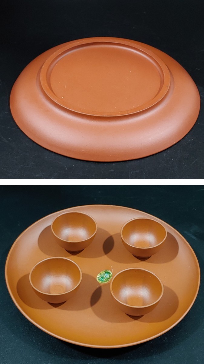荆溪惠孟臣制紫砂水平壶茶杯Vintage Chinese Yixing Zisha Clay Art