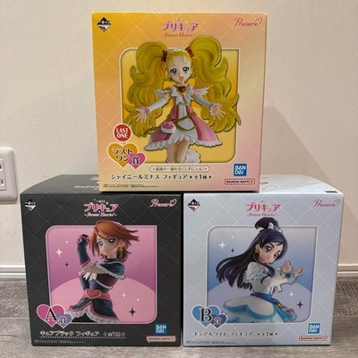 Ichiban Kuji PreCure Forever Hearts Cure Black White Shiny Luminous Figure Set