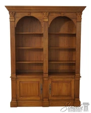 70327: ETHAN ALLEN Maple Open Bookcase w. Carved Details