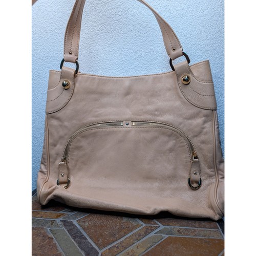 Bally Taupe Genuine Leather Shoulder Hobo Bag Gold Hardware Dust Bag Boho Slouch
