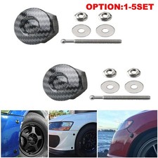 Push Carbon Fiber Button Quick Release Hood Bonnet Pins Lock Clip Bumper Latch Push Carbon Fiber Button Quick Release Hood Bonnet Pins Lock Clip Bumper Latch