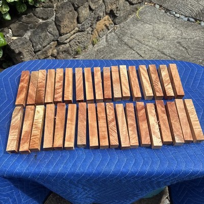 Reclaimed Hawaiian Queensland Maple Pen Blanks Sets Of 5 At 6 x1 x1 