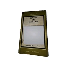 Rape In Berlin Jules Bergmann Llp/115 Liverpool Library Press Adult Classic Pape