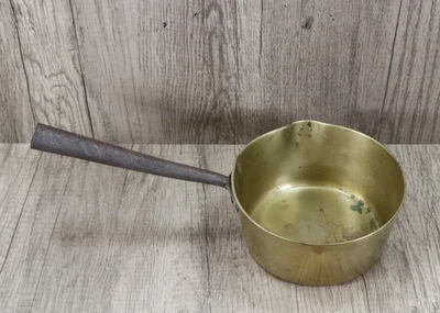 16cm Brass Saucepan Jam Pan with Long Iron Handle Vintage Antique Victorian - Image 1 of 4
