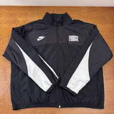 Nike Jacket Men Large Black Windbreaker Force Full Zip Long Sleeve Lined