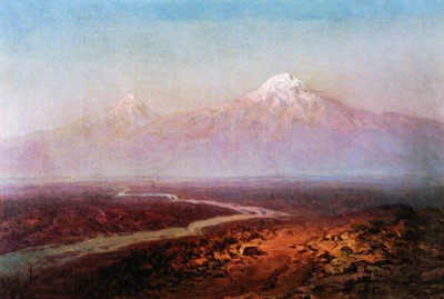 Ivan Aivazovsky Araks River and Ararat 1875 17''x 22'' Archival Art Print