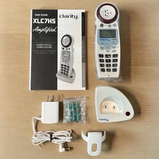 Clarity XLC7HS Expandable Add-On White Handset Phone w/Charging Base No Box 