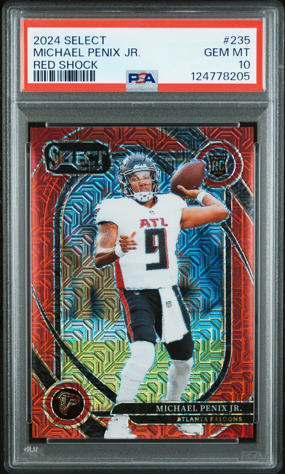 2024 PANINI SELECT RED SHOCK #235 MICHAEL PENIX JR. 5/249 PSA 10