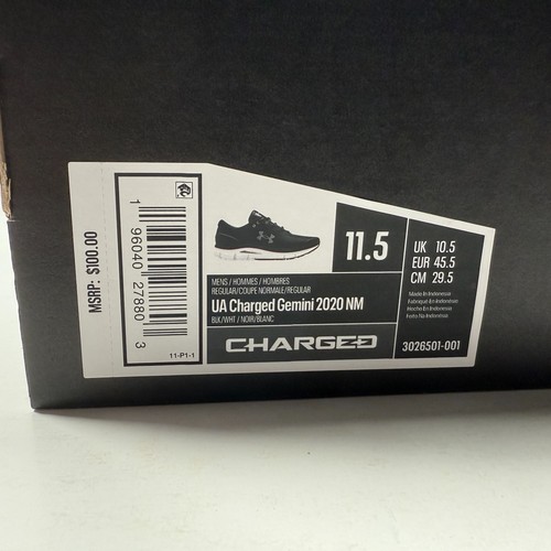 Under Armour UA CHARGE GEMINI 2020 NM Schuhe Herren 11,5 schwarz 3026501 001 - Bild 2 von 10