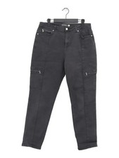 Mint Velvet Women's Jeans UK 14 Grey Cotton with Other, Elastane Straight