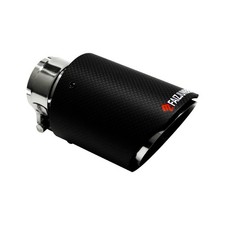 FAIZJUNBEN Carbon Fiber Car Exhaust Tip 2.1" Inlet 3.5" Outlet Muffler Pipe