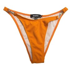 Missguided Women's 2 Orange Soft Touch High Leg Tanga Bikini Bottom NWT