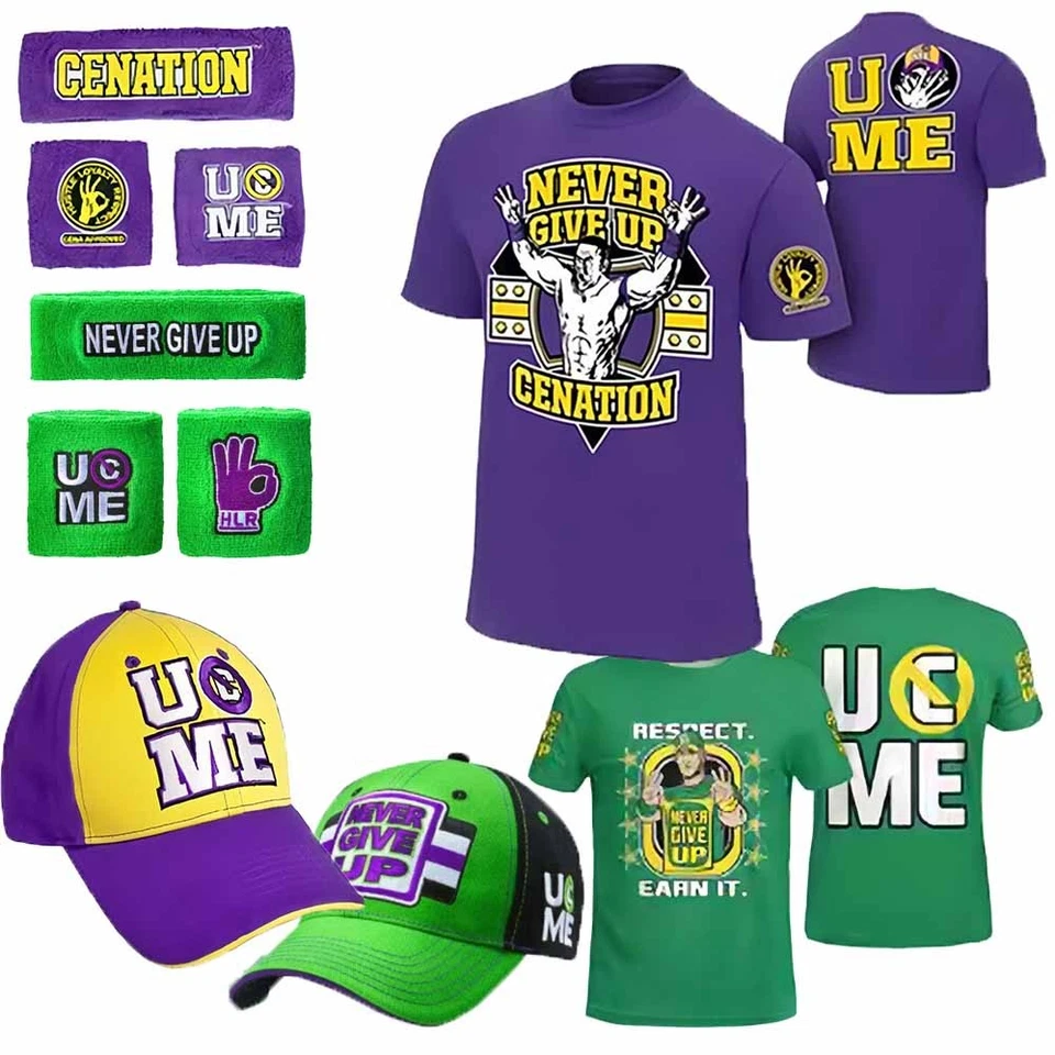 Hat T-shirt Wristbands for John Cena Costume gift jogger mens children boys - image 3 of 4