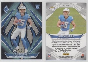 2024 Panini Phoenix Rookies Teal Fade /72 Ladd McConkey #216 Rookie RC