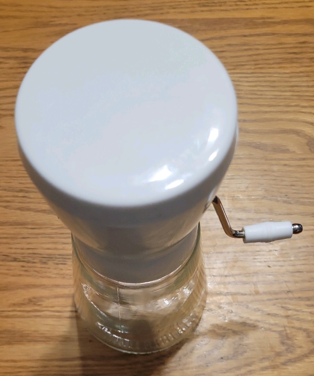 Fox Run Hand Crank Nut Chopper Grinder Glass Baking Tool Cookie Nut Mill