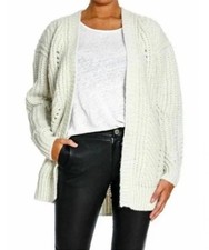 IRO Vesna Metallic Gray Wool Blend Cardigan Sweater XS