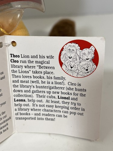 Eden Between The Lions Lionel and Leona Bean Bag Plush 2007 With Tags - Picture 12 of 22