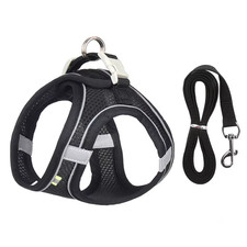 Dog Harness Leash Set for Small Dogs Adjustable Puppy Cat Harness Vest French Bu