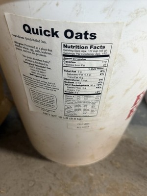 Emergency Essentials food QUICK ROLLED OATS 19lb