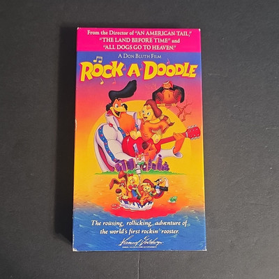 Rock-A-Doodle VHS 1992 NTSC Hi-Fi G Rated w/ Slipcover HBO Video
