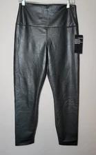 NWT 90 Degree By Reflex Leatherette Super Hi Rise Ankle Black Pants New XL 0100