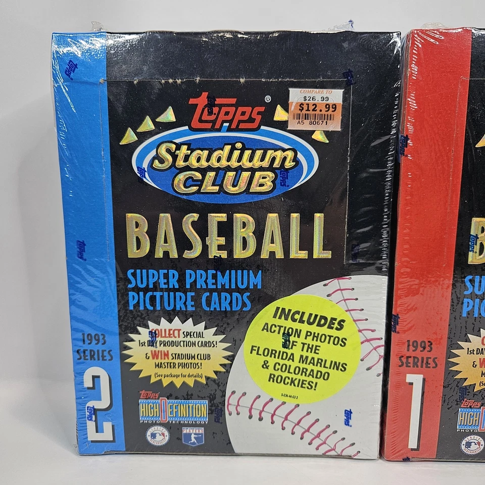 1993 Topps Stadium Club Baseball Series 1 & 2 Factory Seal Boxes 48 Packs Total - Image 3 of 4