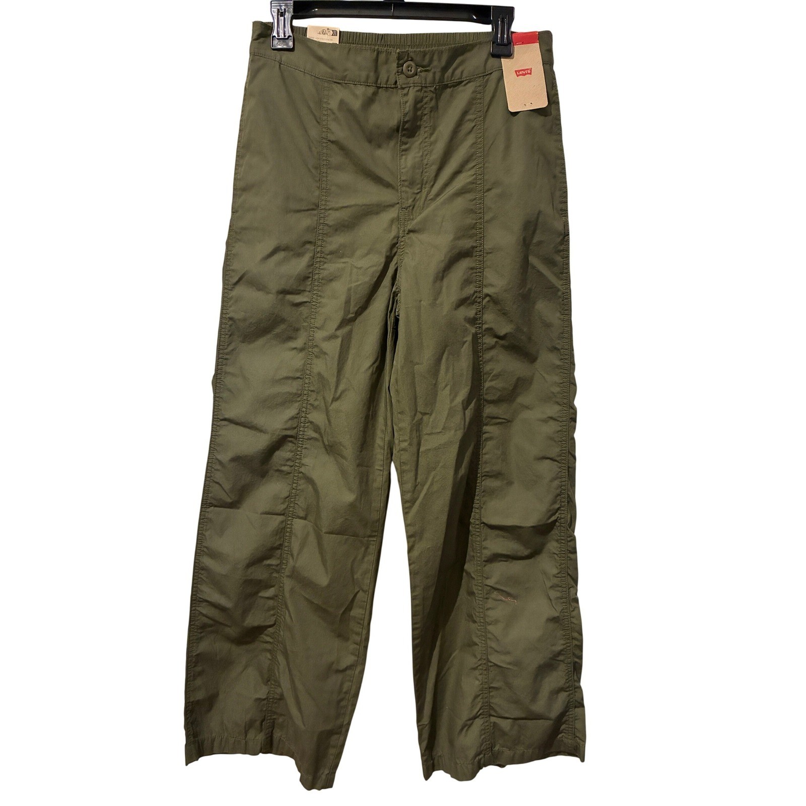 Levi Strauss Co Utility Cargo Pants Olive Green Baggy Parachute Size M