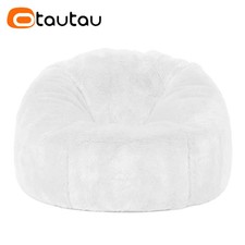 Faux Fur Fluffy Beanbag Chair Seat No Filler Plush Soft Cover Lounge Indoor Room