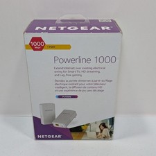 Netgear PL1000-100PAS Powerline 1000 Wi-Fi Network Extenders 2 Pack White New
