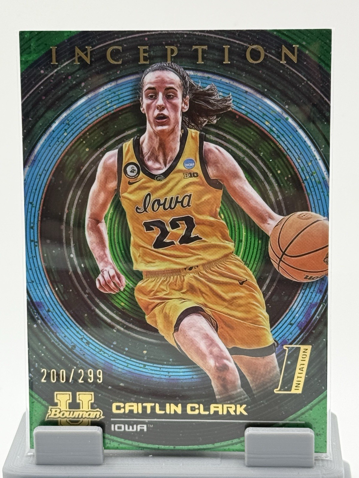 2022/23 Topps Bowman University Inception - Caitlin Clark Green Foil /299