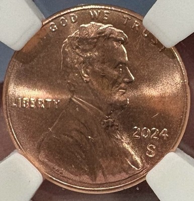 2024 S Lincoln Shield Cent  Not Proof S 1¢  New P Penny With  S  Counter-Stamp