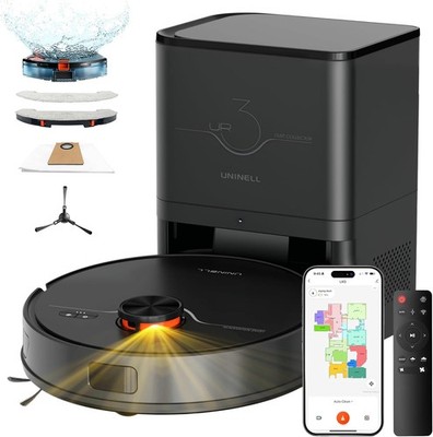 Robot Vacuum Mop Combo Self-Emptying 7000Pa LiDAR App Alexa Pet Carpet 180Min