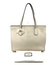 GUCCI Marmont GG Hand Tote Bag Leather Ribbon Ivory Shoulder Purse Authentic