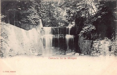 AK - SCHWEIZ - MORGES - WASSERFALL - UNGETEILTE RÜCKSEITE - E STAUB