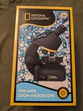 New & Boxed National Geographic 40X-640x Zoom Microscope Accessory Set for Kids 