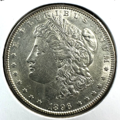 1896 $1 Morgan Silver Dollar, UNC/AU Slider (88703)