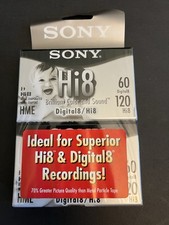 SONY E6-120HMEL HME HI8 DIGITAL8 BLANK VIDEOTAPE CASSETTE LOT OF 2 New Sealed