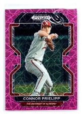 2022 Panini Prizm Draft Picks #PDP48 Connor Prielipp Neon Pink Velocity