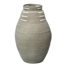 Maklaine Handwoven Seagrass and Jute Decorative Basket in Blue
