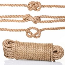 6mm Jute Rope, 82FT 4-Ply Strong Natural Twine String for Cat Scratching