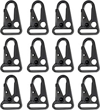 12 Pieces 1 Inch Enlarged Mouth Clip Sling Clasp Hook for Keychain Snap Hooks Ou